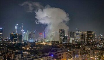 Image of Iranian missile strikes on Israel during Operation True Promise